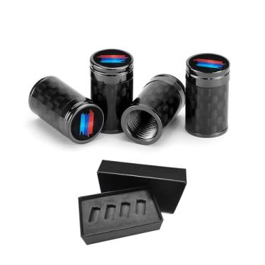 Imagem de Erivis 4 peças de tampas de válvula de pneu para BMW X3 X5 X6 X1 X7 3 5 7 Series acessórios, tampas de haste de válvula de liga à prova de vazamento anticorrosão tampa de pneu de roda automática