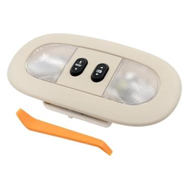 Imagem de DriveFix Conjunto de interruptor de teto solar e luz LED para console de teto solar Tan Interior para Ford F-150 2004-2008 para Lincoln Mark LT 2006-2008