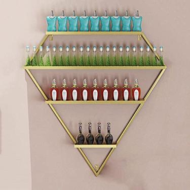 Imagem de Prateleiras de metal para armazenamento de esmaltes de parede, prateleira de esmalte de 4 camadas para parede, organizador de esmaltes de metal para exibição de óleos essenciais | Prateleira de loja