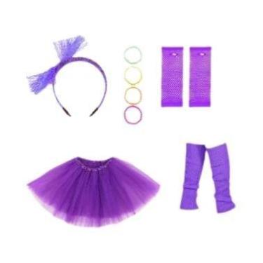 Imagem de Conjunto De Saia Tutu Neon Dos Anos 80 Para Mulheres PESENAR Acessório