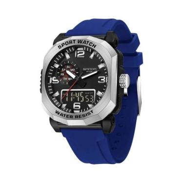 Imagem de Relógio Masculino LED Analógico Digital À Prova D'Água Quartz Multifun