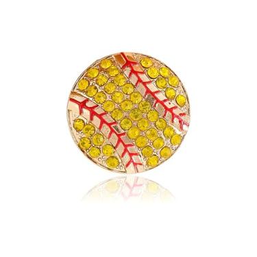 Imagem de Dreuyet Broche de strass de futebol para mulheres e homens brilhante cristal americano rúgbi esporte lapela broche charme terno camisa chapéu bolsas mochilas acessórios dia jogo equipe joias presentes