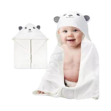 Imagem de Toalha De Banho Unissex De Fleece Para Bebês, Robe Quente Com Estampa 