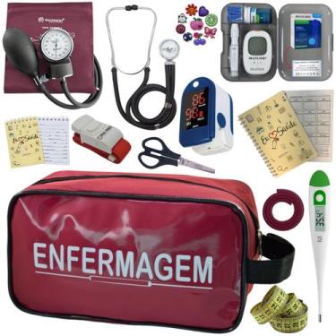 Imagem de Kit De Enfermagem Completo Medidor Glicose Aparelho Pressao - PREMIUM,