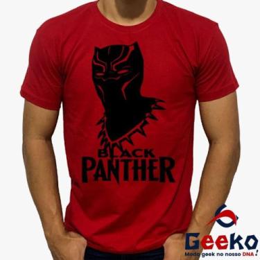 Imagem de Camiseta Pantera Negra 100% Algodão Wakanda Forever Black Panther Geek