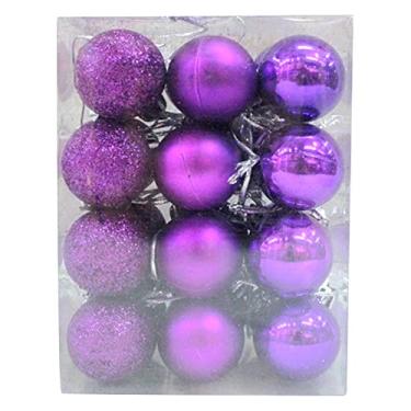 Imagem de Conjunto de 24 Bolas Decorativas Inquebráveis Pingente para Árvores Festa Casamento Decoração Casa