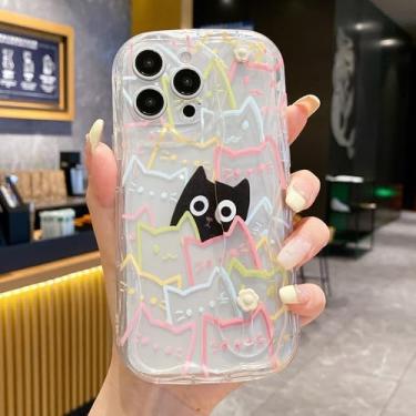 Imagem de Capa com suporte para celular para iPhone 16 15 14 13 12 11 Pro Max X Xs Max XR 16E 7 8 Plus, transparente, macia, em TPU, com alça de pulso, WNY63T, para iPhone 16 Pro