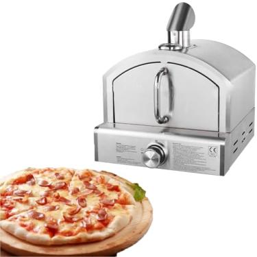 Imagem de Forno De Pizza A Gás, Forno De Pizza Portátil A Gás Para Uso Externo, Adequado Para Assar Pizzas De 12 Polegadas, Churrasqueiras E Defumadores Ao Ar Livre, Com Válvula De Controle