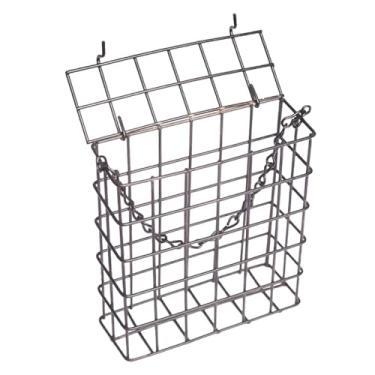 Imagem de WeiLaiKeQi Alimentador de bolo de sebo para pássaros, ferramenta de alimentação para jardim suspenso, decoração externa, Preto