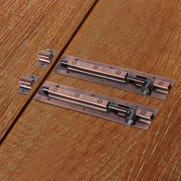 Imagem de 2Pcs AntiThief Door Bolt Sliding Latch Lock Gate Window Hardware Fittings para Portas Armários Cerquilhos canis Feitos d