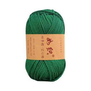 Imagem de Fio De Crochê E Tricô 100g 85M 65% Algodão Linha De Lã Artesanal Para 