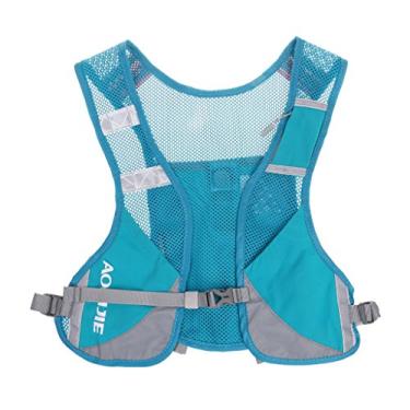 Imagem de Adjustable Hydration Pack Vest for Running with 2 Water Bottle Holders Sturdy Buckles & Pocketcoding/1416 ( Color : Blue , Size : 40x34cm )