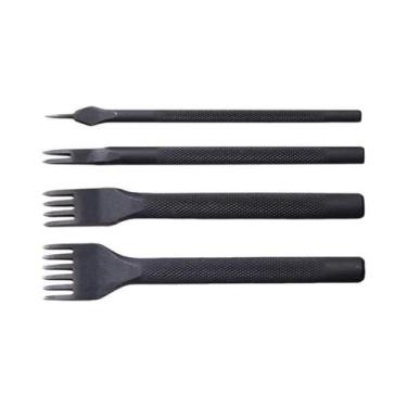 Imagem de Conjunto De Ferramentas Para Artesanato Em Couro: Punção De 4mm Com Po