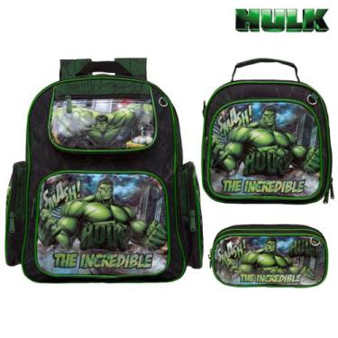 Imagem de Mochila Infantil de Costas Masculina Escolar Hulk Toys 2U