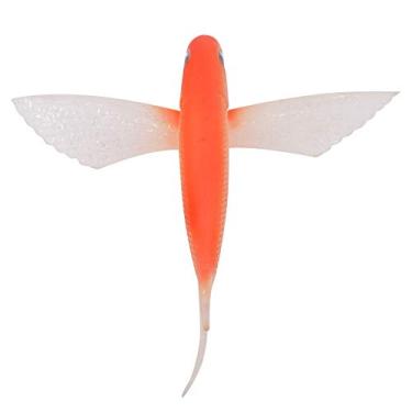 Imagem de Isca de pesca artificial macia forma de peixe 21cm material de pvc 3d realista para acessórios de pesca em mar profundo vermelho preto opcional (Vermelha)