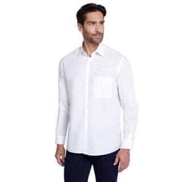 Imagem de Camisa Dudalina Masculina Comfort Tricoline Lisa Branca-Masculino