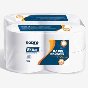 Imagem de Papel Higiênico Rolão Nobre - Fardo com 8 Rolos de 10cm x 300m - Celul