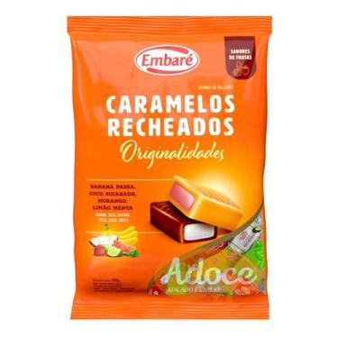 Imagem de Bala caramelo recheado originalidades sortidos 600g embaré