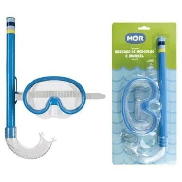 Imagem de Conjunto Máscara De Mergulho E Snorkel Infantil Criança- Mor, Azul