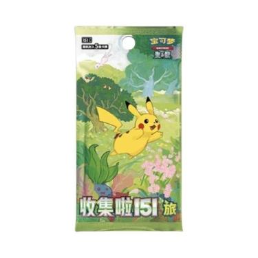 Imagem de Pacote De Cartas Pikachu 151 Trip Open Booster Pack Original Pokémon T