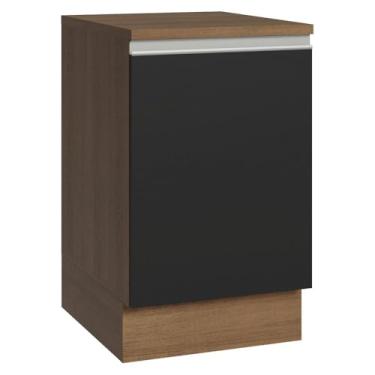 Imagem de Balcão de Cozinha 50cm 1 Porta Rustic/preto Glamy Madesa