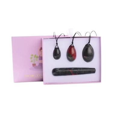 Imagem de Conjunto De Ovos Yoni De Jade Natural 4 Peças, Ferramentas De Massagem