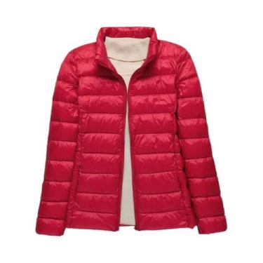 Imagem de Jaqueta Feminina Slim Fit De Plumas De Pato Brancas, Moda De Inverno, 