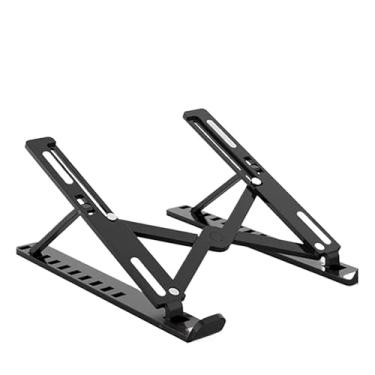 Imagem de Suporte Portátil de Mesa para Notebook ou Tablet Com Base Dobrável E Ajustável(PRETO)