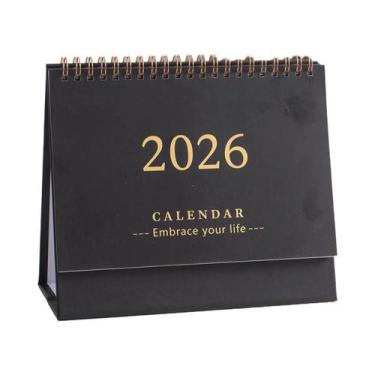 Imagem de Calendário De Mesa Portátil Dobrável 2026, Decoração Para Escritório E