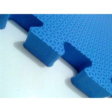Imagem de Tatame Tapete EVA Com Borda 50 X 50 X 2cm Azul Royal