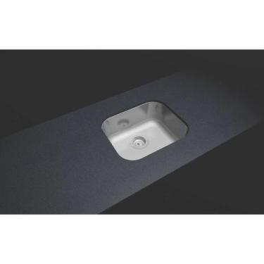 Imagem de Cuba de embutir Tramontina Lavínia em aço inox acetinado 40x34 cm com 