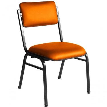 Imagem de Kit Com 3 Cadeiras Para Auditórios Linha Hotel Smart Laranja
