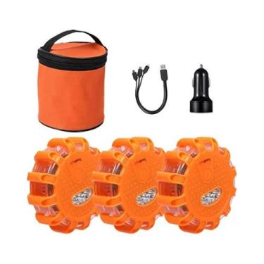 Imagem de Lanterna De Advertência LED Recarregável USB Magnética, Sinalizador De