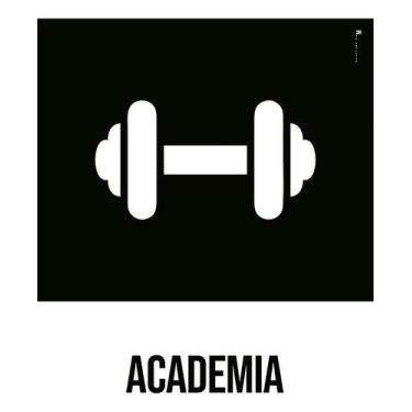 Imagem de Kit 5 Placa Acm Desenho Academia 18X23 - Sinalizo