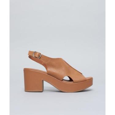 Imagem de Meia Pata Couro Cecilia - Caramelo, Caramelo, 36