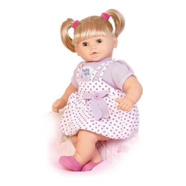 Imagem de Boneca Sonho Azul Fala Frases Com Cabelo Cotiplás, Colorido