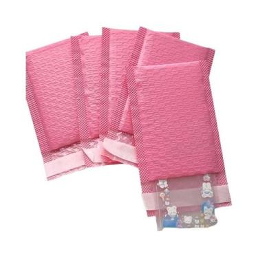 Imagem de Envelopes De Bolha Grossos Rosa E Roxo, Pacote Com 10, Autoadesivos Pa