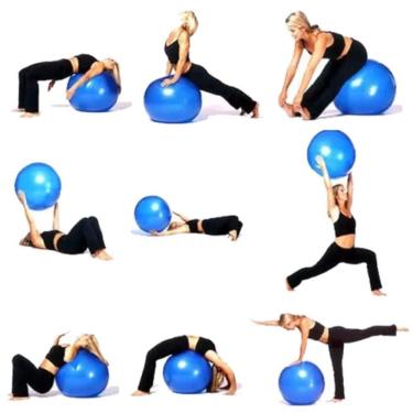 Imagem de Bola De Pilates 75 Cm + Suporte De Parede