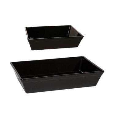 Imagem de Kit De Travessa Stillo Vemplast 2 Peças Polipropileno Preto