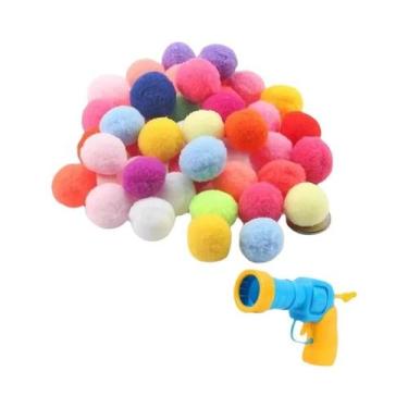 Imagem de Brinquedo Interativo Para Gatos: Lançador De Bolas De Pelúcia De Alta 