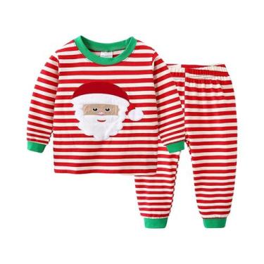 Imagem de Conjunto De Pijamas De Natal Para Meninos Com Estampa De Desenhos Anim