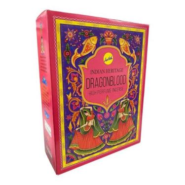 Imagem de Incenso Indian Heritage Dragon Blood Massala 12Cxs10 Varetas - Lua Mís