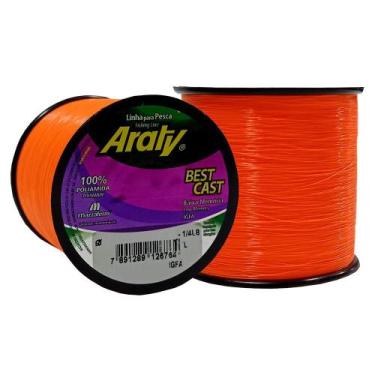 Imagem de Linha de Pesca ARATY BEST CAST 100G 1/4 LB, 0,40mm, Laranja