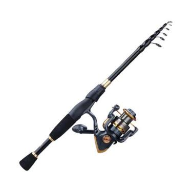 Imagem de Conjunto De Vara De Pesca Telescópica Em Fibra De Carbono 1.8m 2.1m 2.