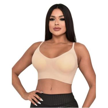 Imagem de Sutiã Top Invisível Adulto Com Bojo Removível Sem Costura Naked - D&A,