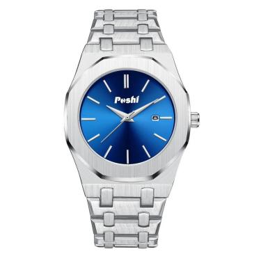 Imagem de Relógio Masculino Poshi 948 à Prova D'água Prata