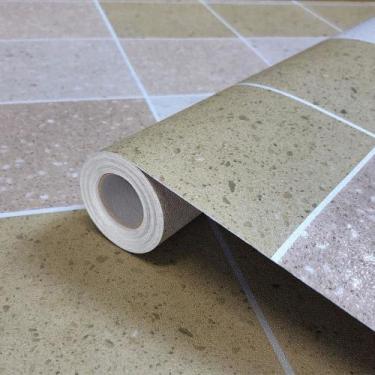 Imagem de Adesivo Vinilico Para Chão Piso Terrazzo Terroso 500x60cm Lavavel Text