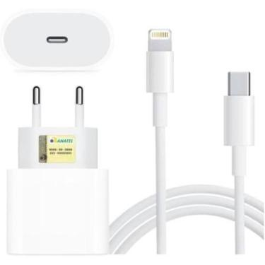Imagem de Kit Carregador Turbo 20W USB.C Cabo Lightning Rápido - Hebros, Fonte+C