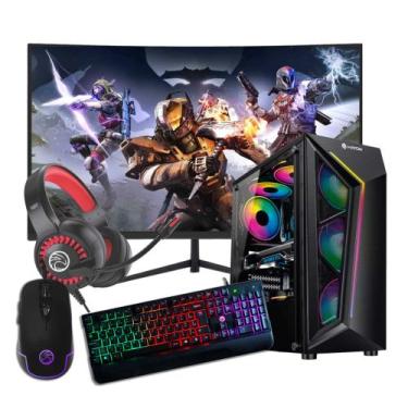 Imagem de Computador Gamer RGB Ryzen 5 5600gt 32gb Ram Ssd 512gb Tela 23 Wifi - 