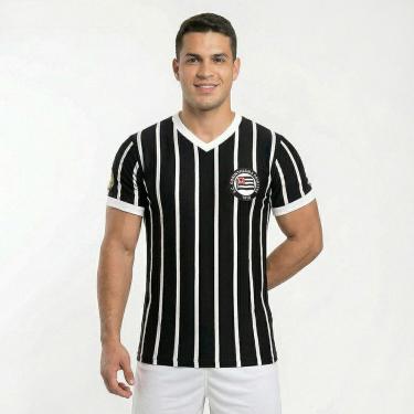 Imagem de Camisa Corinthians Retrô 1910 Listrada Masculina-Masculino